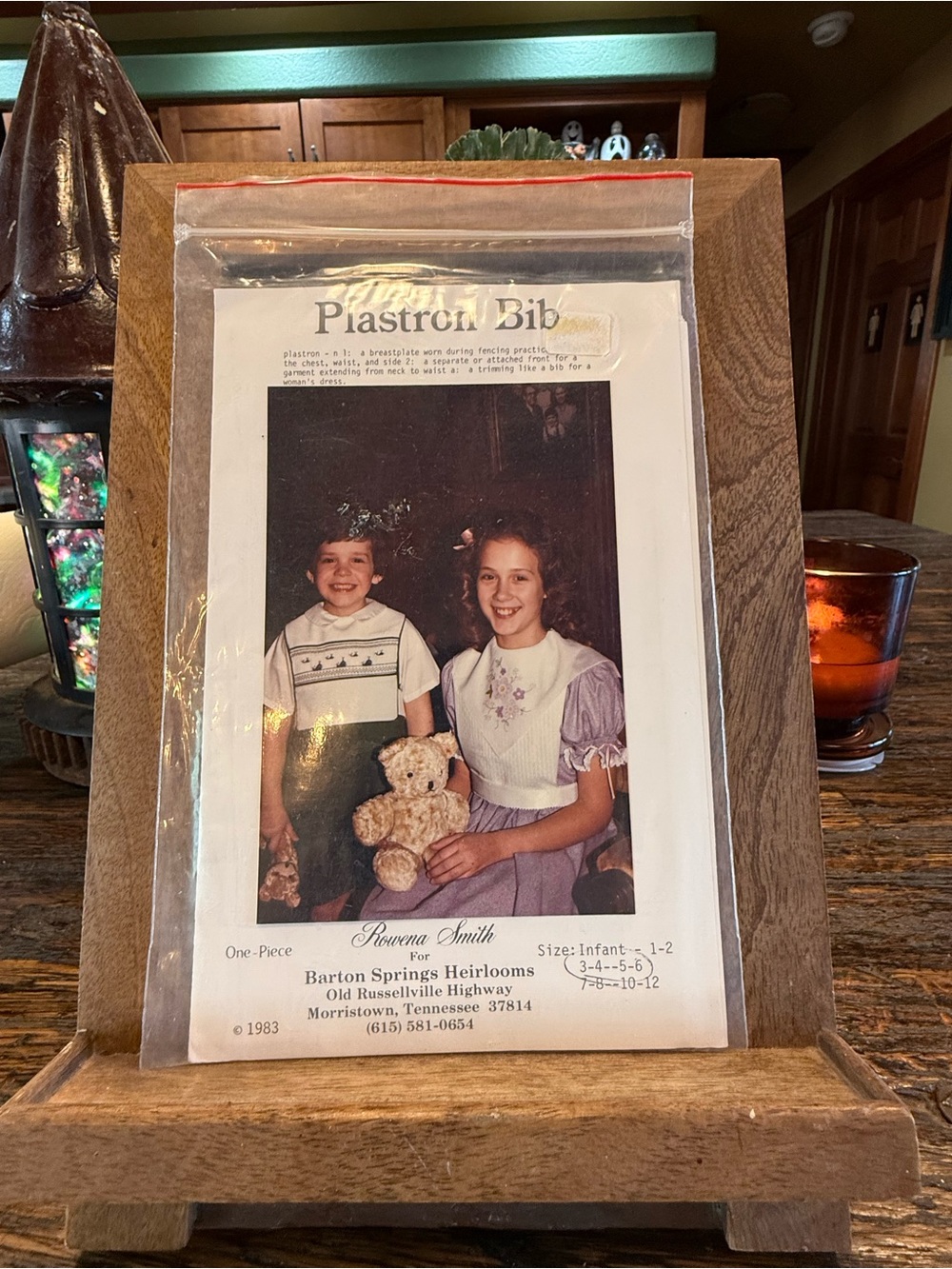 Vintage Plastron Bib Sewing Pattern 1980’s Rowena Smith Barton Springs Heirloom
